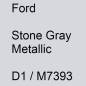 Preview: Ford, Stone Gray Metallic, D1 / M7393.